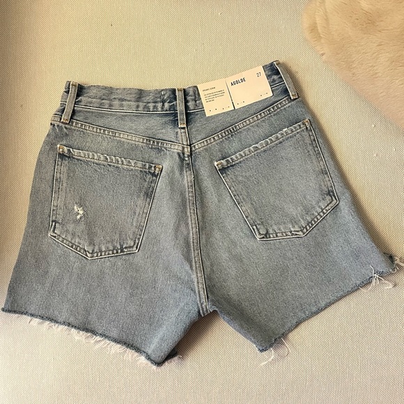 NWT Agolde Dee super high rise denim shorts in Chimes - 27 - Picture 5 of 5